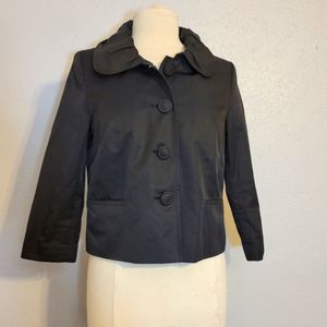 Women’s gorgeous H&M  black sateen collared jacket 10